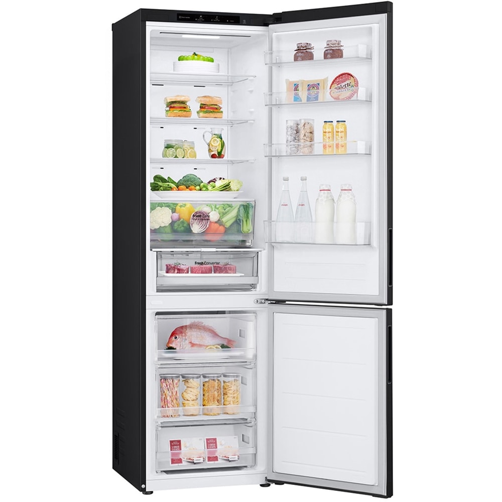Combina frigorifica LG GBV22NCBEP, No Frost, 387 l, H 203 cm, Clasa B, negru