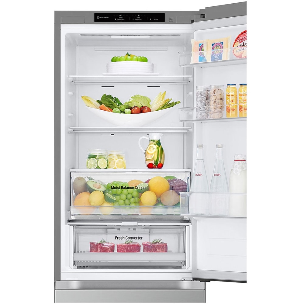 Combina frigorifica LG GBV3100EPY, No Frost, 344 l, H 186 cm, Clasa E, argintiu