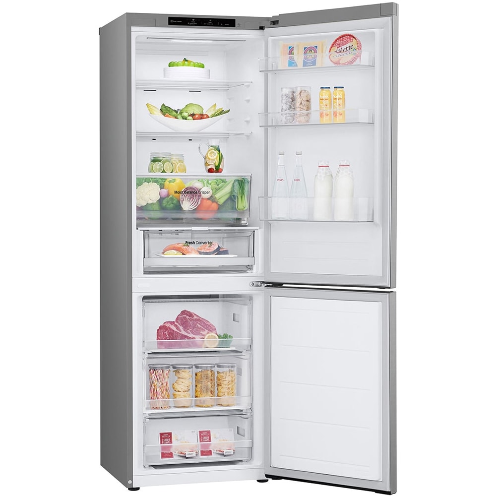 Combina frigorifica LG GBV3100EPY, No Frost, 344 l, H 186 cm, Clasa E, argintiu
