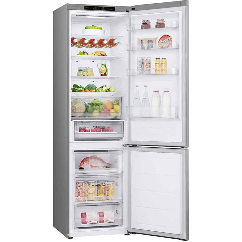 Combina frigorifica LG GBV3200DPY, No Frost, 387 l, H 203 cm, Clasa D, argintiu