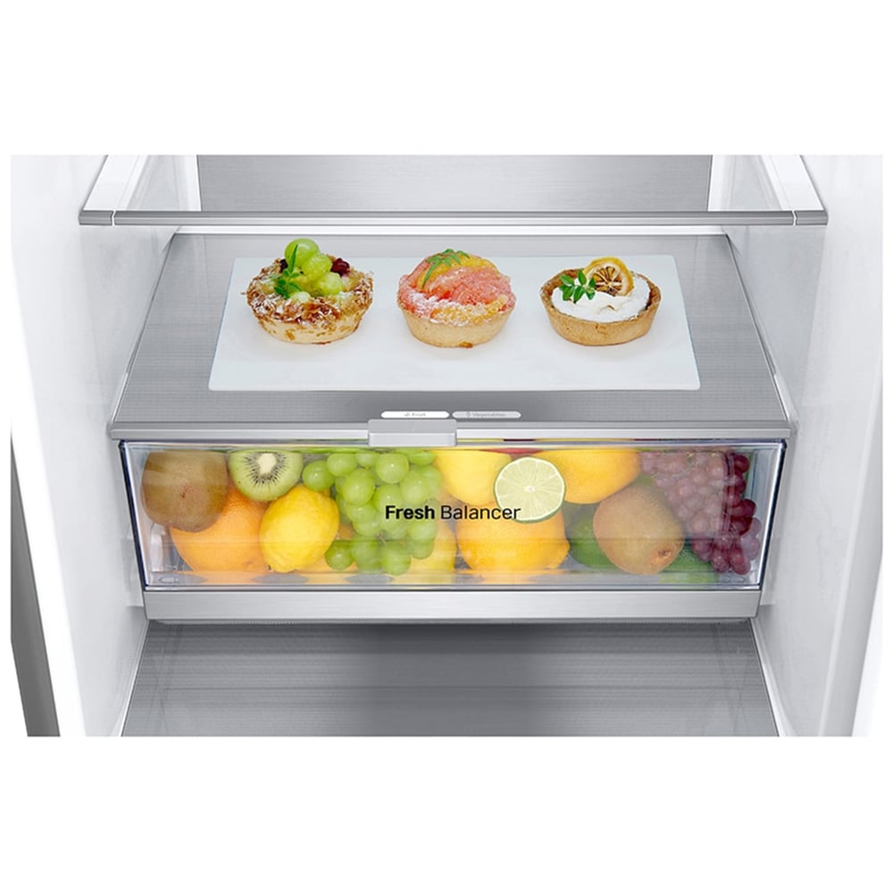 Combina frigorifica LG GBV7270CPY, No Frost, 387 l, H 203 cm, Clasa C, Wi-FI, argintiu