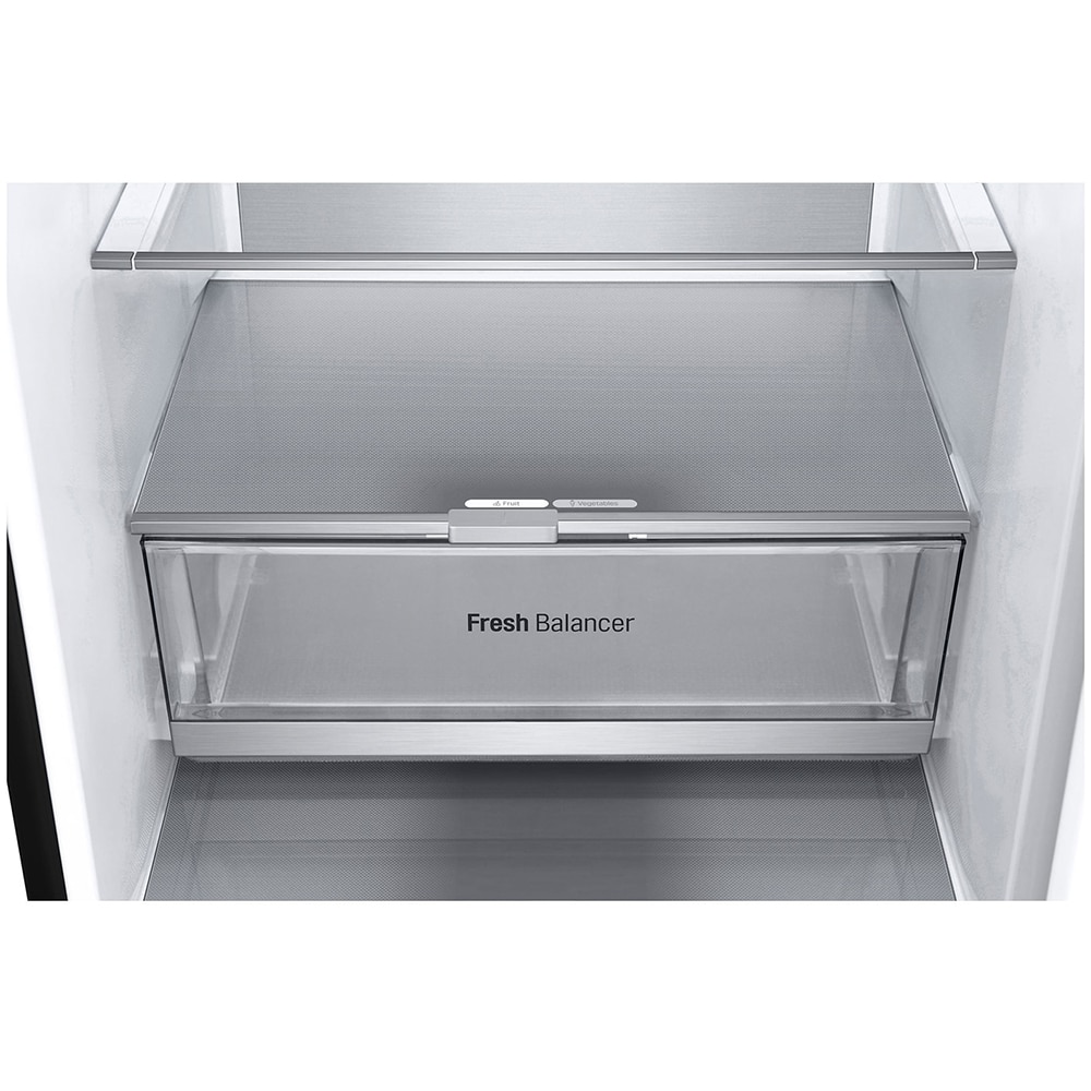 Combina frigorifica LG GBV7270DEV, No Frost, 387 l, H 203 cm, Clasa D, ThinQ, negru