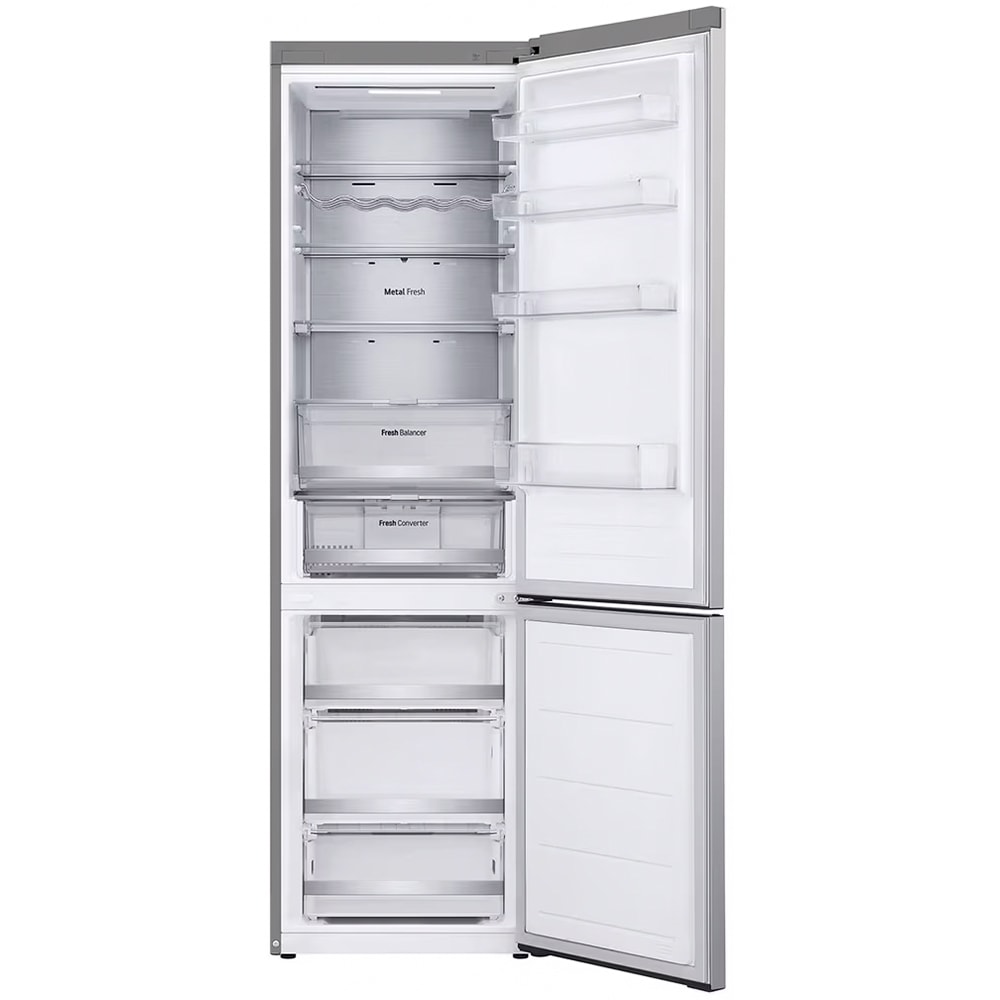 Combina frigorifica LG GBV7270EPY, No Frost, 387 l, H 203 cm, Clasa E, ThinQ, argintiu