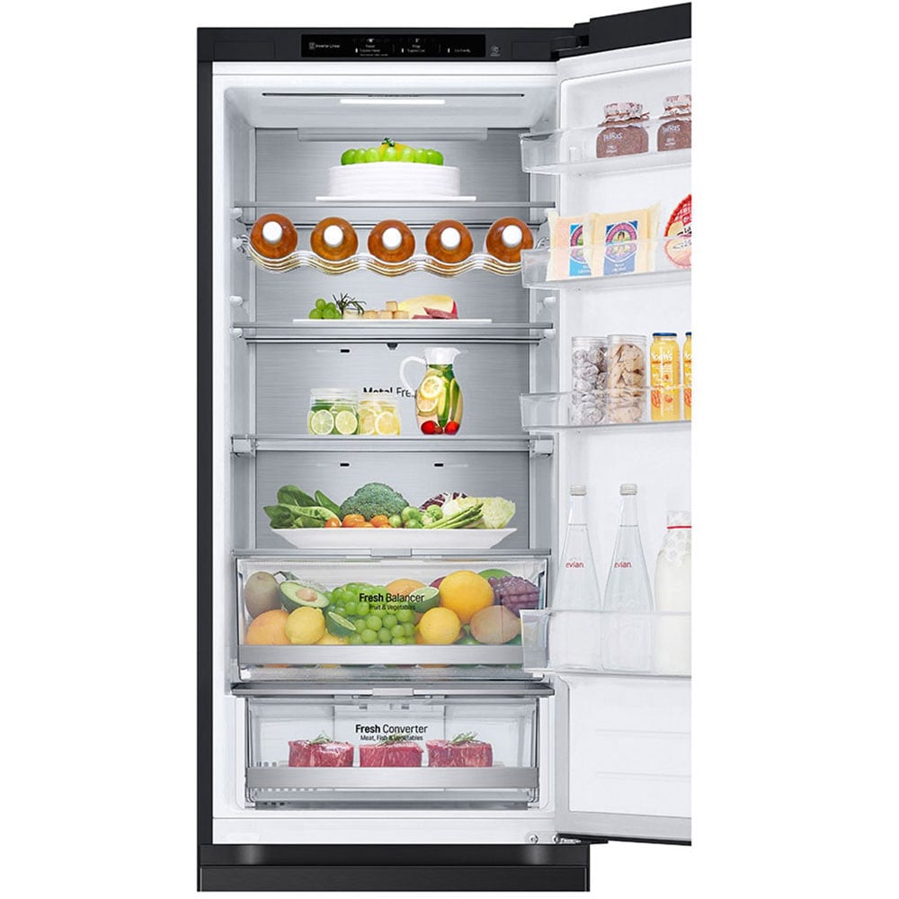 Combina frigorifica LG GBV7280DEV, No Frost, 387 l, H 203 cm, Clasa D, negru
