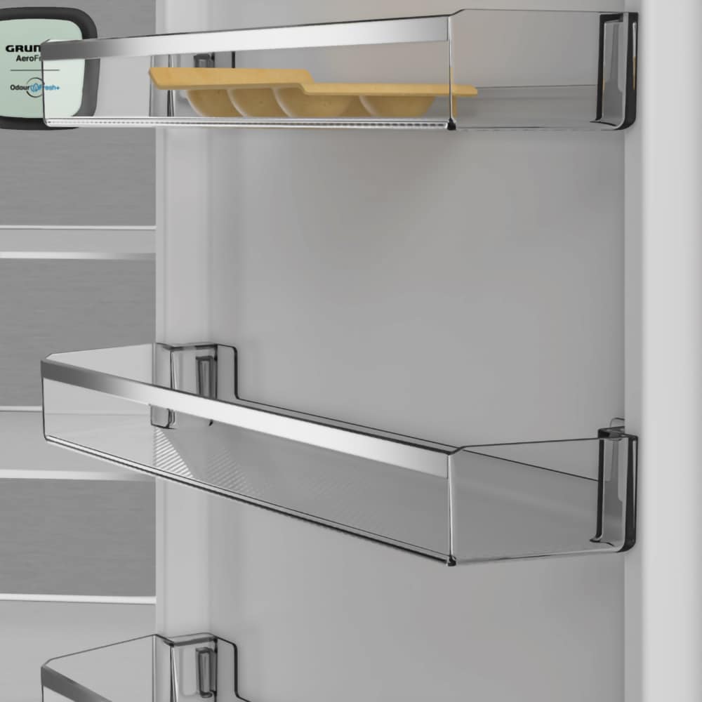Combina frigorifica GRUNDIG GKPN66830LXR, No Frost, 316 l, H 186.5 cm, Clasa D, dark inox