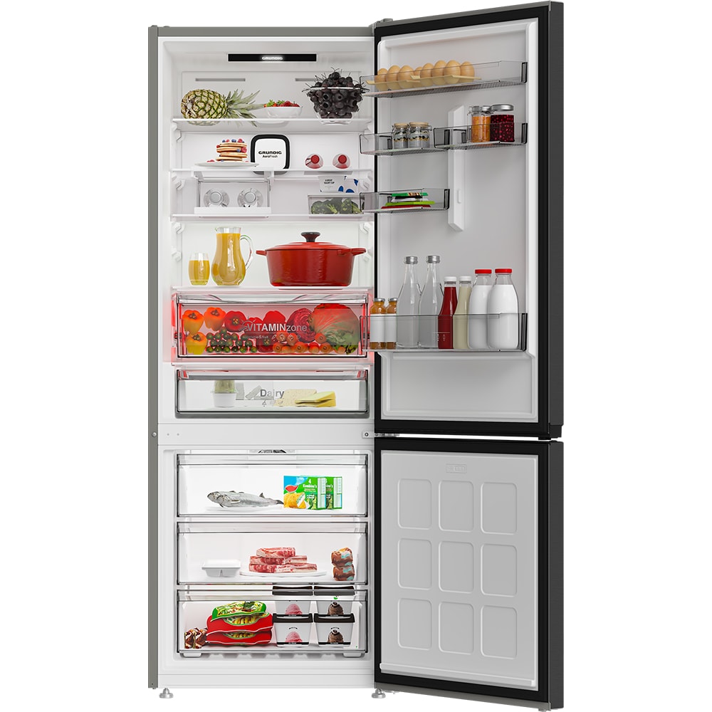 Combina frigorifica GRUNDIG GKPN6793XD, No Frost, 490 l, H 192 cm, Clasa D, dark inox