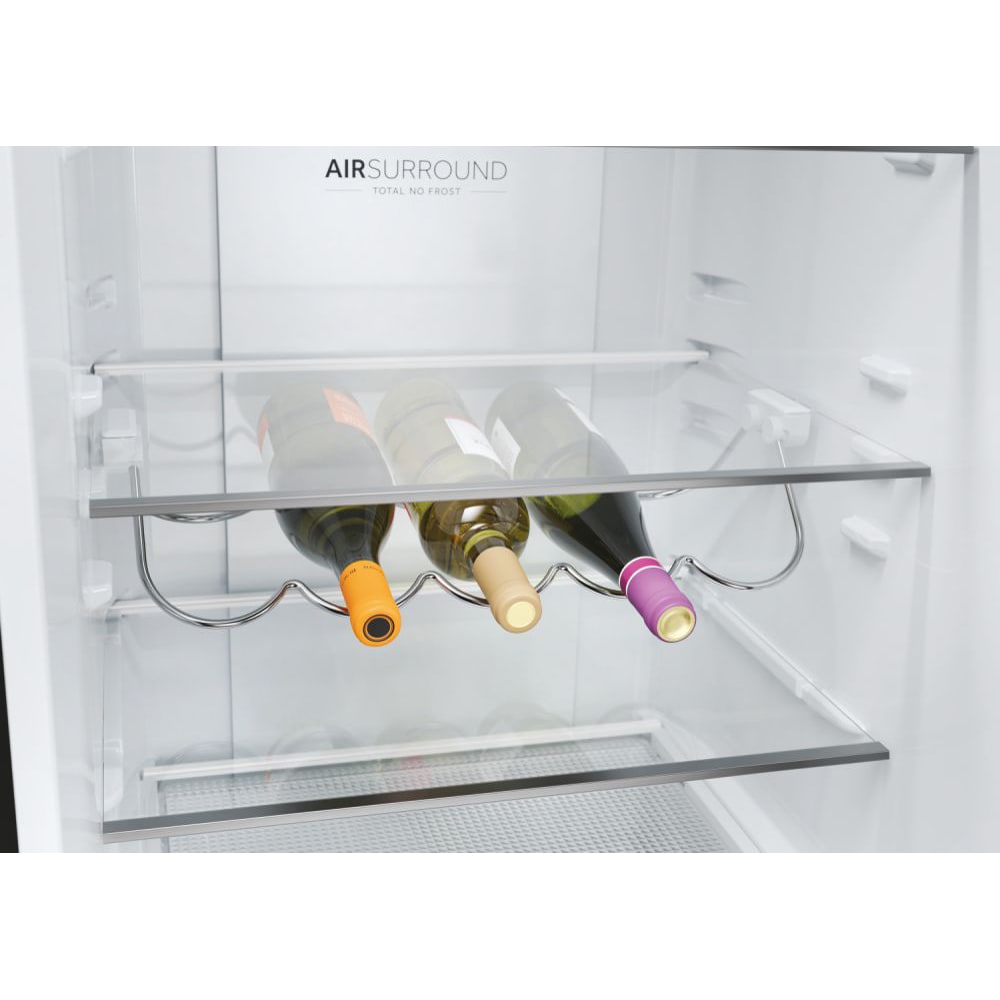 Combina frigorifica HAIER HDW5620CNPD, Total No Frost, 377 l, H 200 cm, Clasa C, dark inox