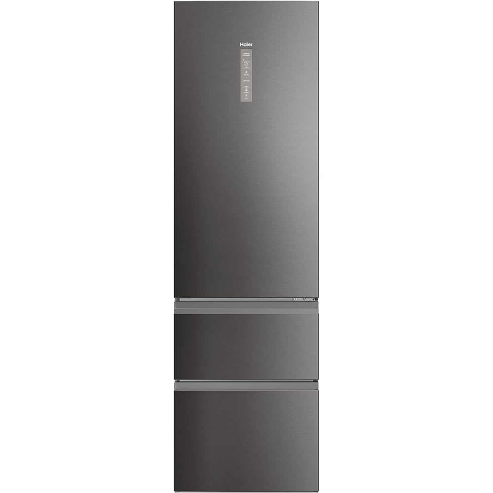 Combina frigorifica HAIER HTW5620CNMP, Total No Frost, 414 l, H 201 cm, Clasa E, Wi-Fi, negru