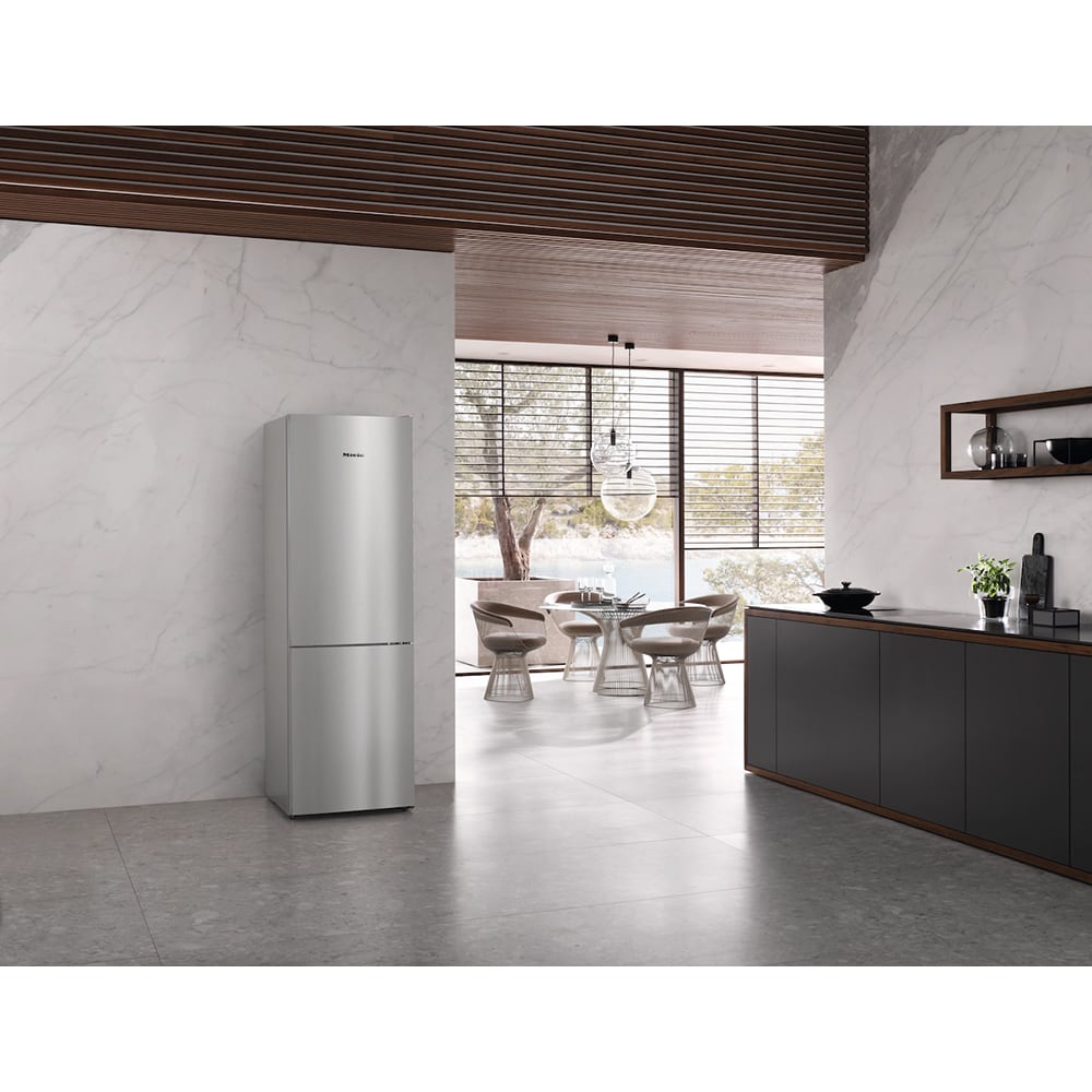 Combina frigorifica MIELE KDN 4174 E Active, No Frost, 305 l, H 186 cm, Clasa E, argintiu