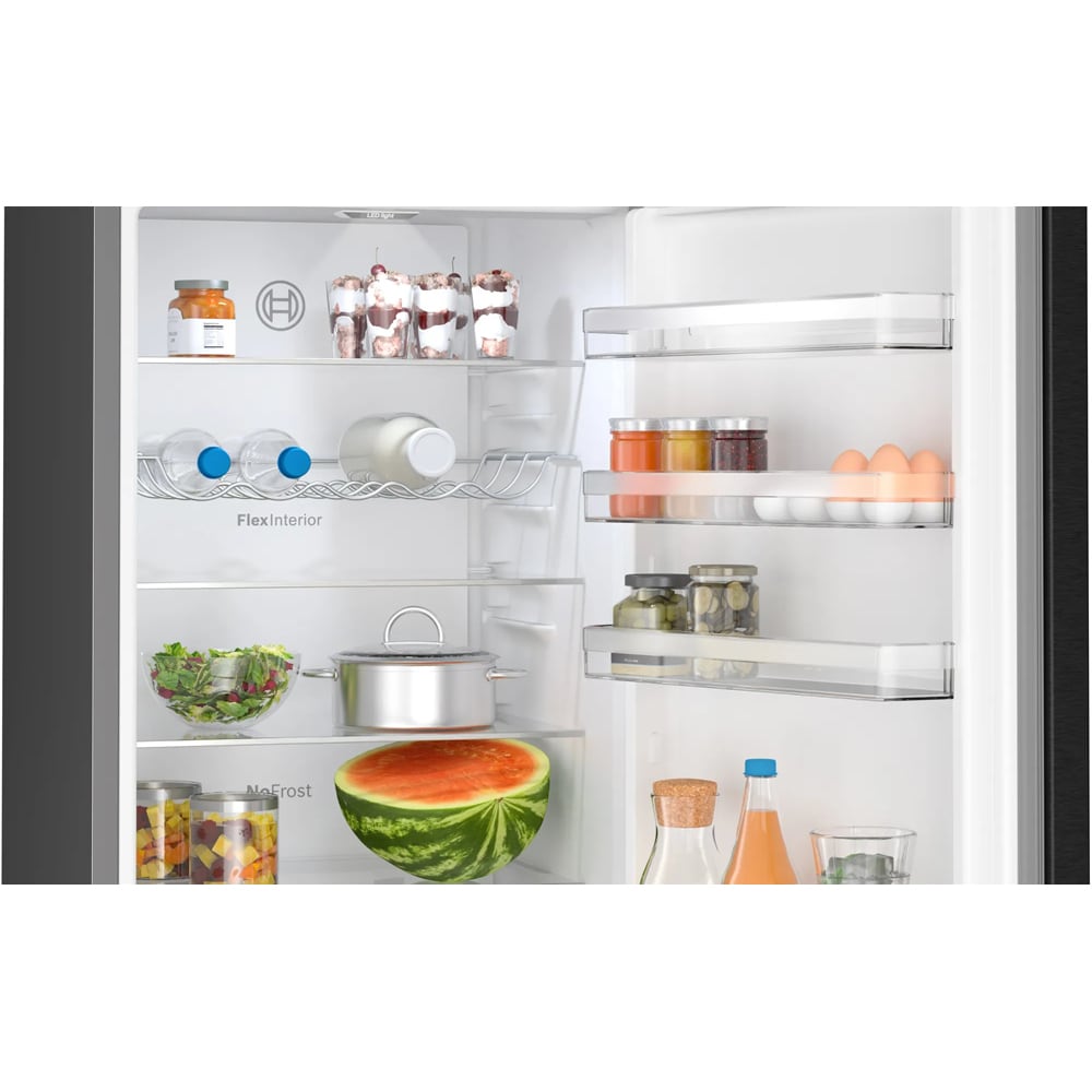Combina frigorifica BOSCH KGN39VXCT, No Frost, 363 l, H 203 cm, Clasa C, dark inox
