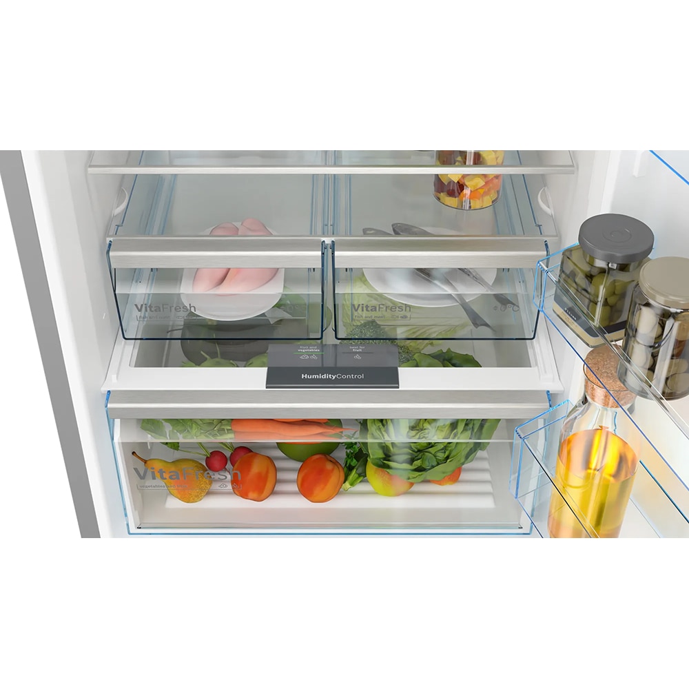 Combina frigorifica BOSCH KGN56XIDR, No Frost, 508 l, H 193 cm, Clasa D, inox antiamprenta