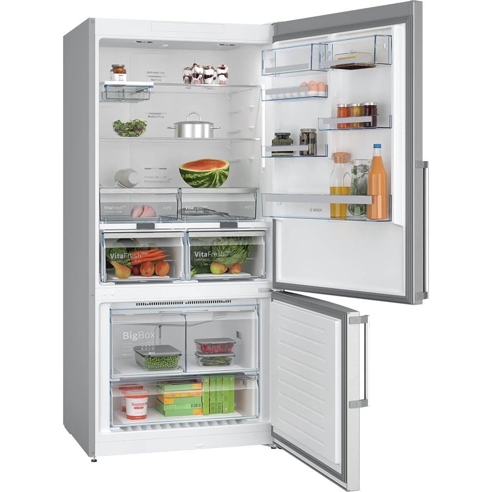 Combina frigorifica BOSCH KGN86AIDR, No Frost, 631 l, H 186 cm, Clasa D, inox antiamprenta