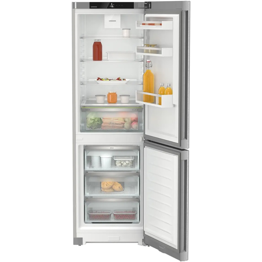 Combina frigorifica LIEBHERR KGNsd 52Vc03, Duo Cooling, 330 l, H 185.5 cm, Clasa C, argintiu