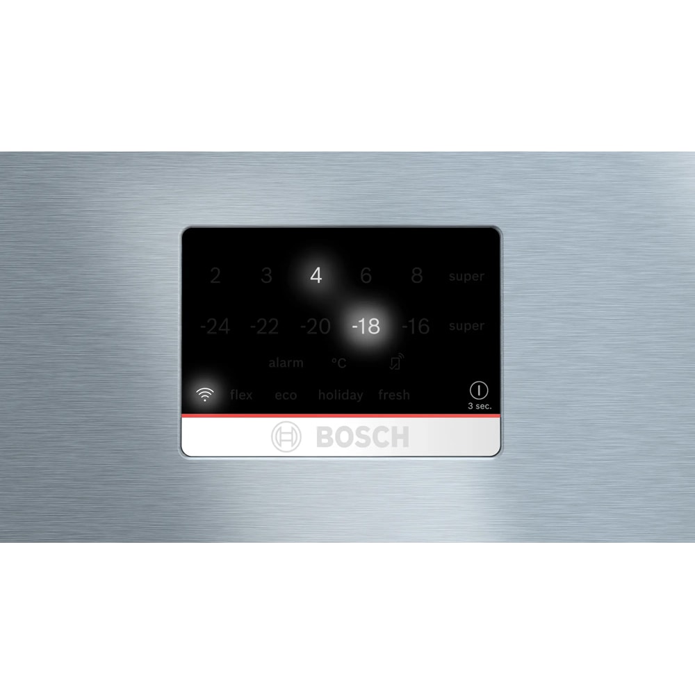 Combina frigorifica BOSCH KGP76AIC0N, No Frost, 526 l, H 186 cm, Clasa C, inox antiamprenta