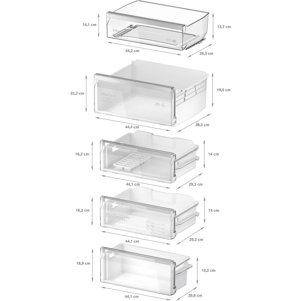 Combina frigorifica incorporabila BOSCH KIN96VFD0, No Frost, 290 l, H 193.5 cm, Clasa D