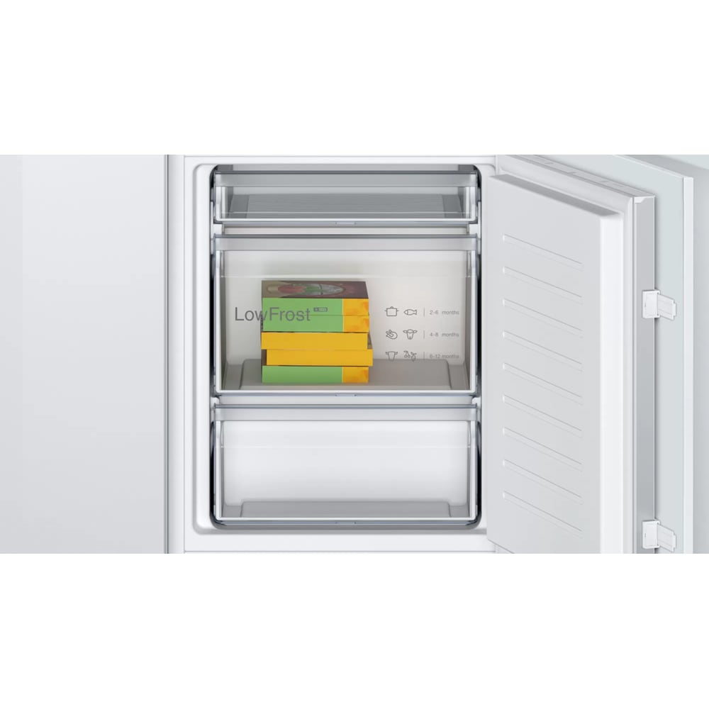 Combina frigorifica incorporabila BOSCH KIV86NSE0, Low Frost, 267 l, H 177 cm, Clasa E