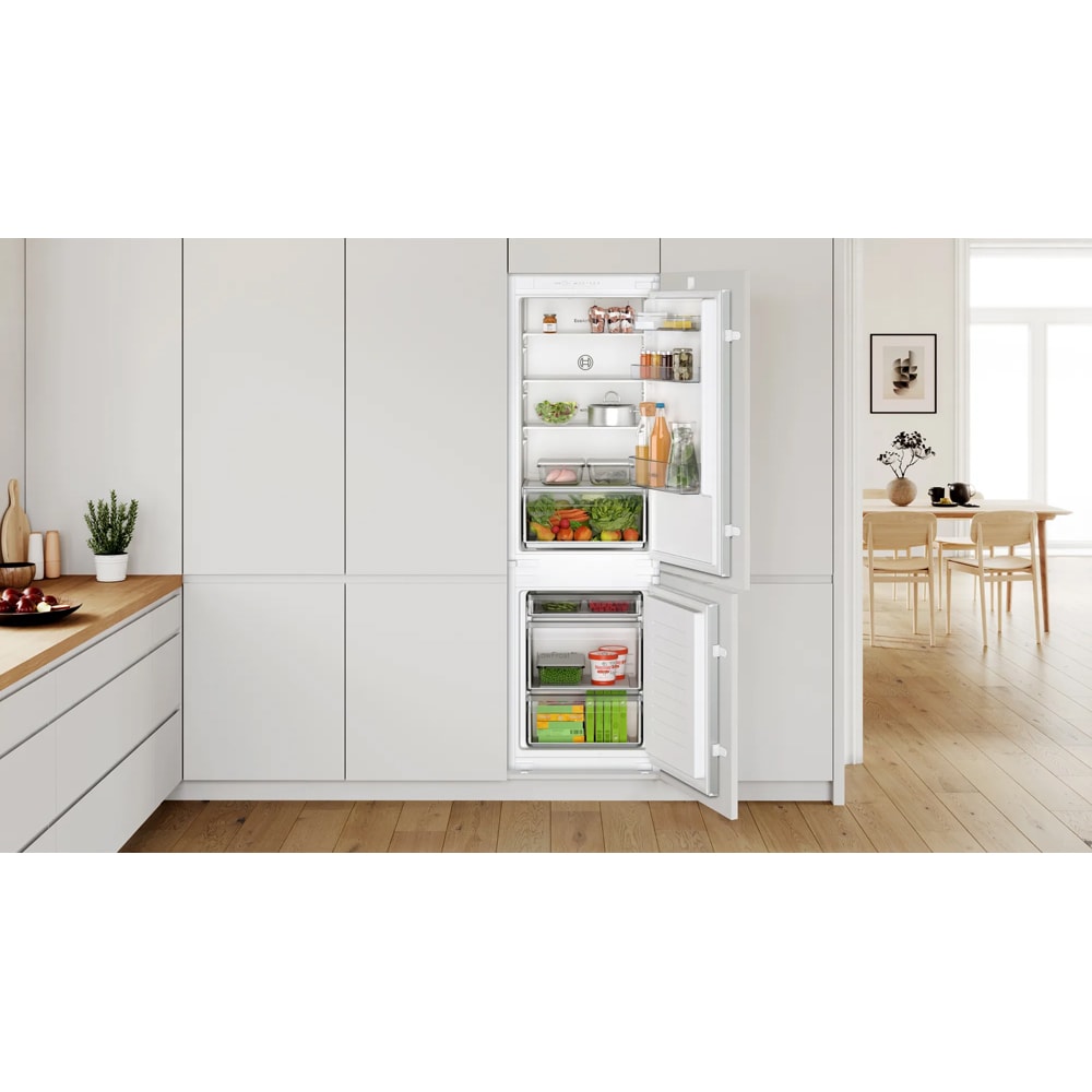 Combina frigorifica incorporabila BOSCH KIV86NSE0, Low Frost, 267 l, H 177 cm, Clasa E