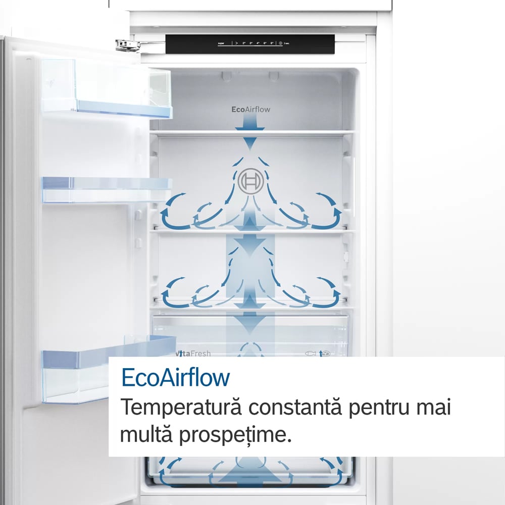 Combina frigorifica incorporabila BOSCH KIV86NSE0, Low Frost, 267 l, H 177 cm, Clasa E