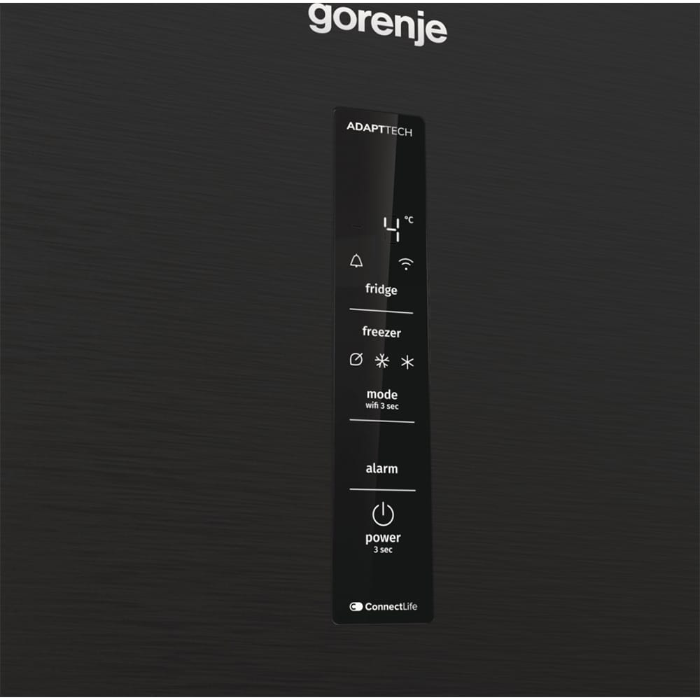 Combina frigorifica GORENJE NRB620C61BX4WFE, NoFrost Plus, 413 l, H 203 cm, Clasa C, Wi-Fi, antracit