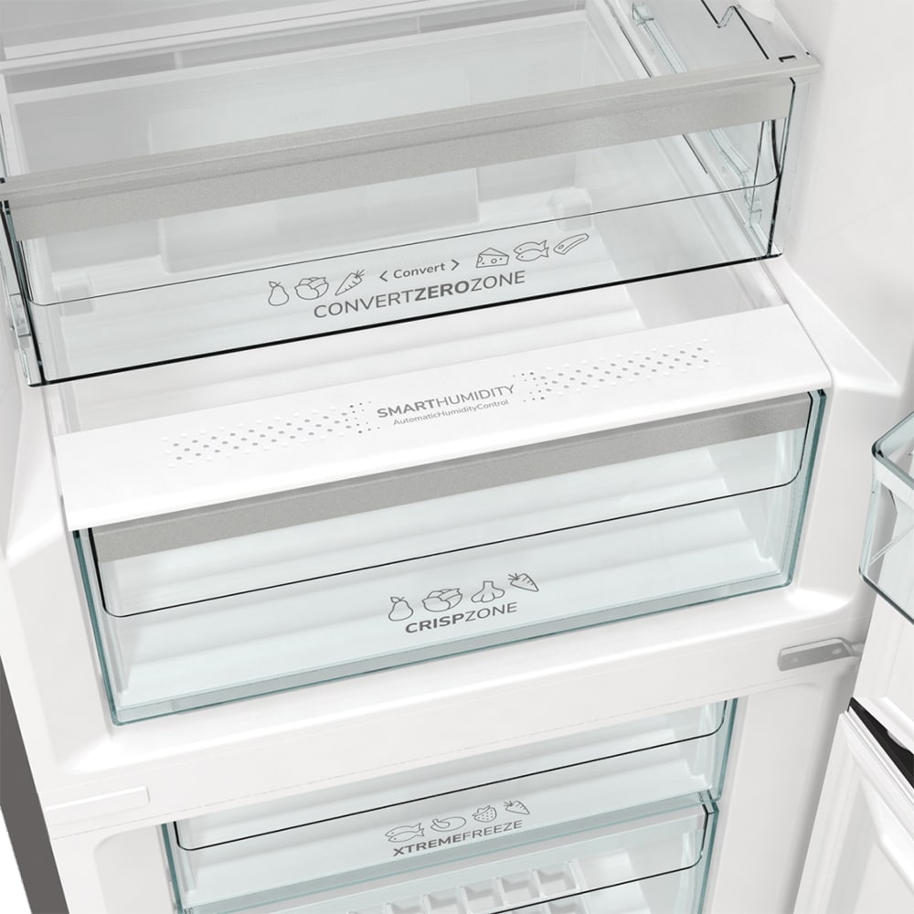 Combina frigorifica GORENJE NRC6194SXL4, No Frost Plus, 326 l, H 185 cm, Clasa C, inox