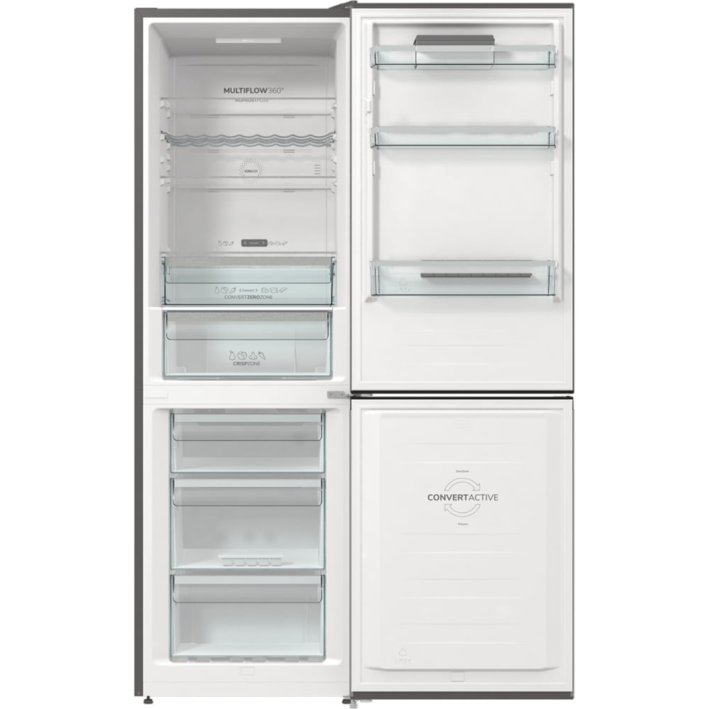 Combina frigorifica GORENJE NRC6194SXL4, No Frost Plus, 326 l, H 185 cm, Clasa C, inox