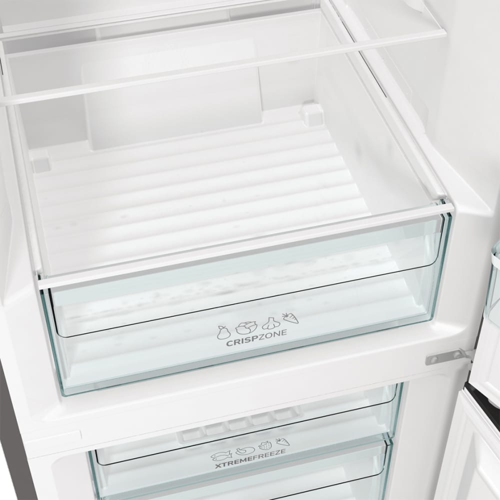 Combina frigorifica GORENJE NRC61CSXL4, NoFrost Plus, 326 l, H 185 cm, Clasa C, argintiu
