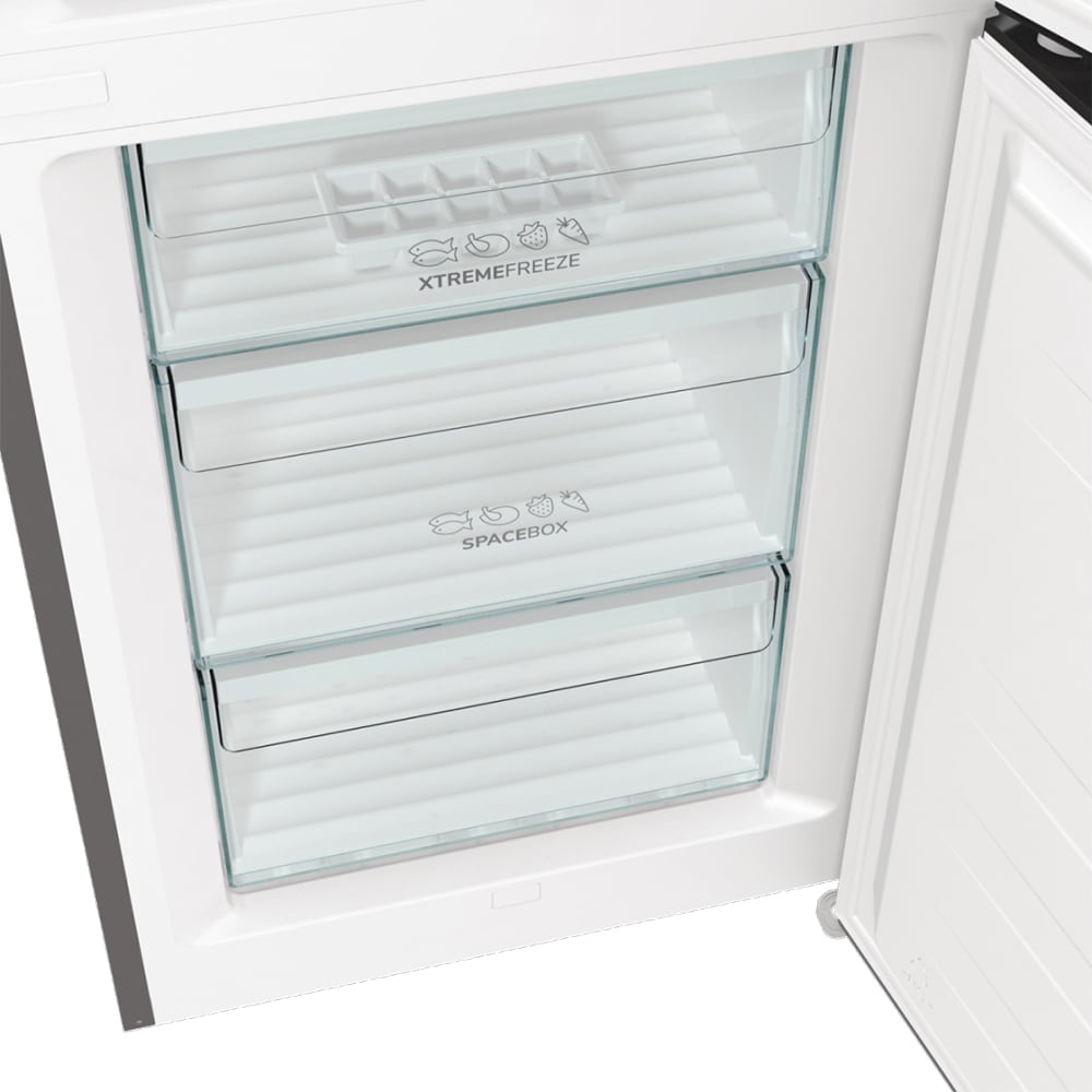 Combina frigorifica GORENJE NRC61CSXL4, NoFrost Plus, 326 l, H 185 cm, Clasa C, argintiu