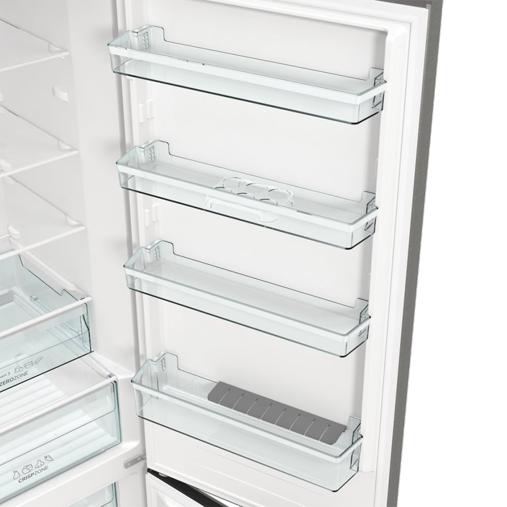 Combina frigorifica GORENJE NRC62CSXL4, NoFrost Plus, 361 l, H 200 cm, Clasa C, argintiu