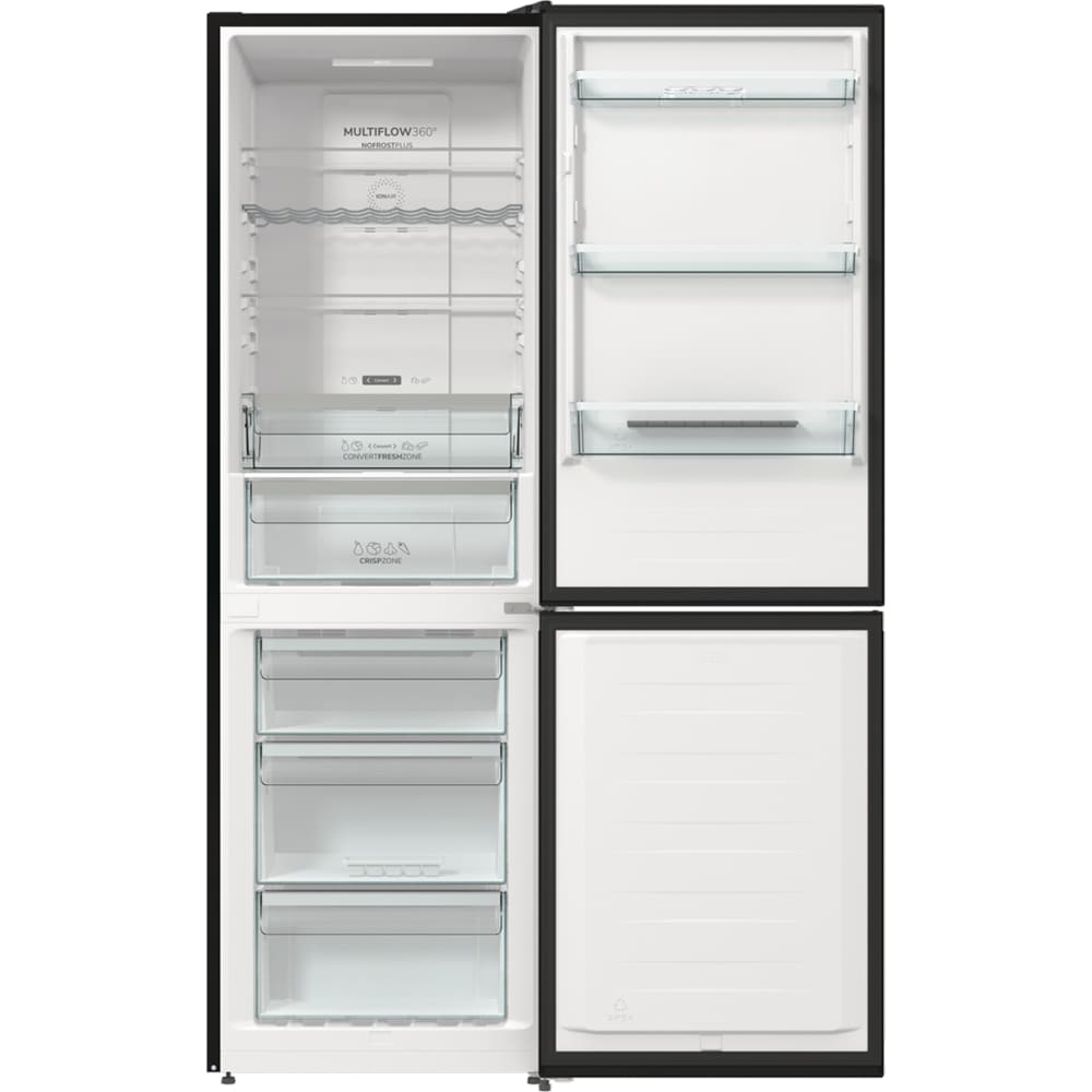 Combina frigorifica GORENJE NRK6192ABK4, No Frost Plus, 300 l, H 185 cm, Clasa E, negru