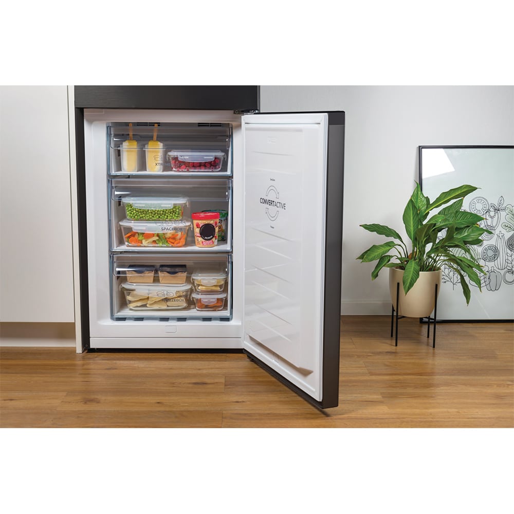 Combina frigorifica GORENJE NRK6192ABK4, No Frost Plus, 300 l, H 185 cm, Clasa E, negru