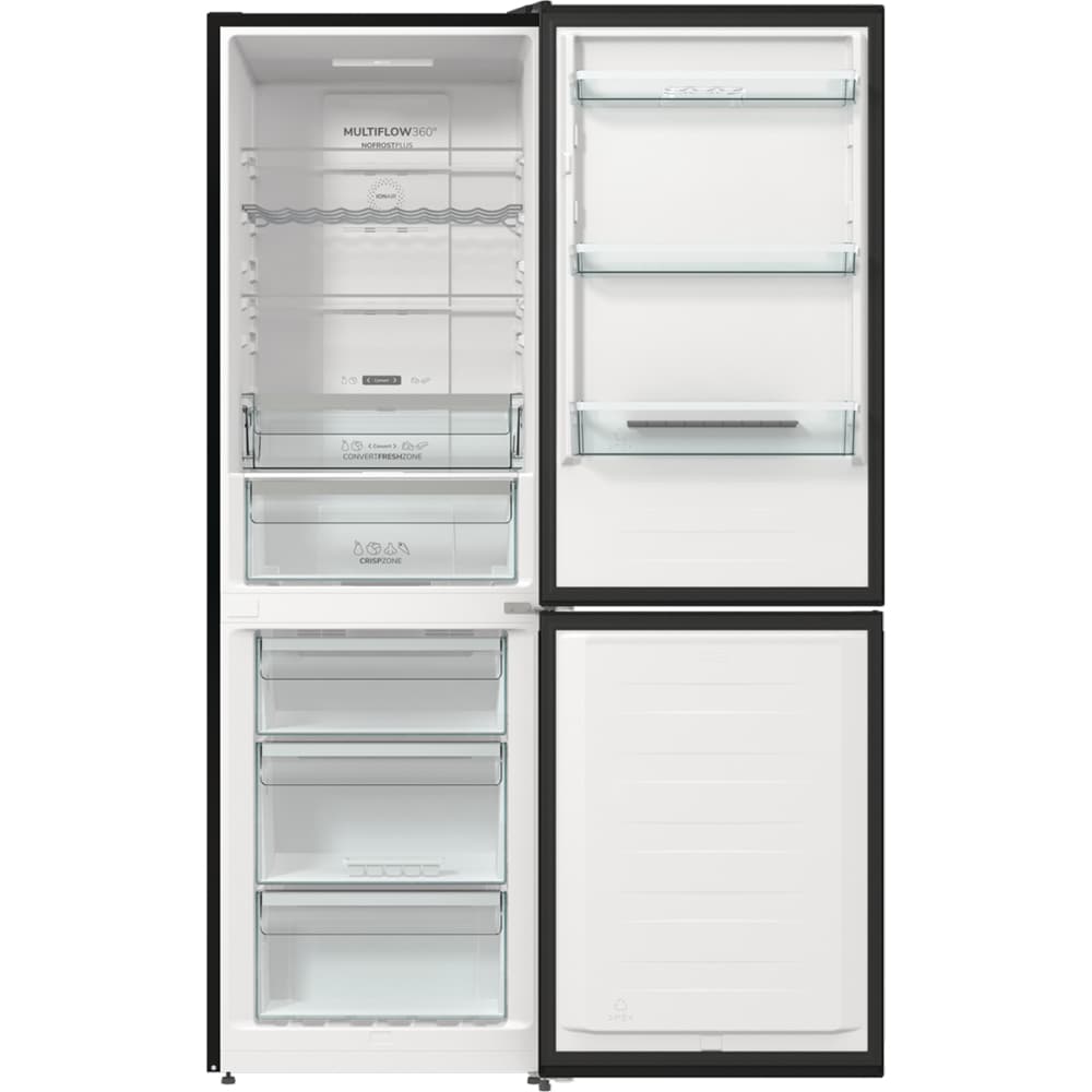 Combina frigorifica GORENJE NRK619EABXL4, No Frost Plus, 300 l, H 185 cm, Clasa E, negru