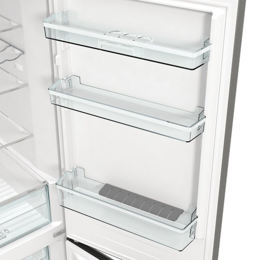 Combina frigorifica GORENJE NRK61CAXL4, NoFrost Plus, 326 l, H 185 cm, Clasa C, argintiu