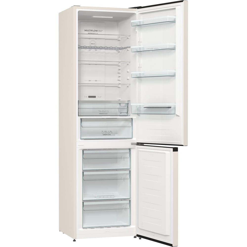 Combina frigorifica GORENJE NRK6202AC4, No Frost Plus, 331 l, H 200 cm, Clasa E, crem