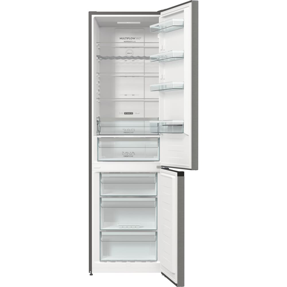 Combina frigorifica GORENJE NRK6202AXL4, No Frost Plus, 331 l, H 200 cm, Clasa E, inox
