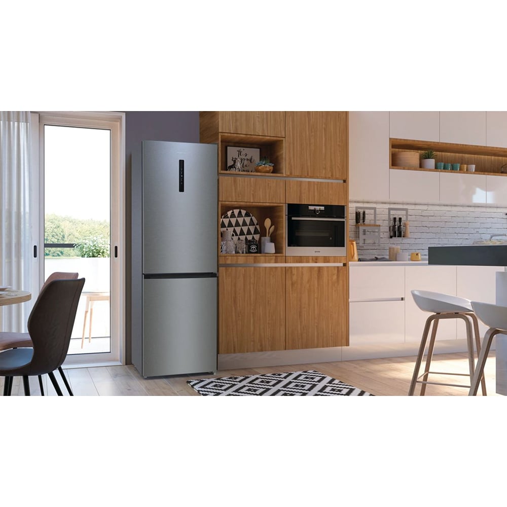 Combina frigorifica GORENJE NRK6202AXL4, No Frost Plus, 331 l, H 200 cm, Clasa E, inox