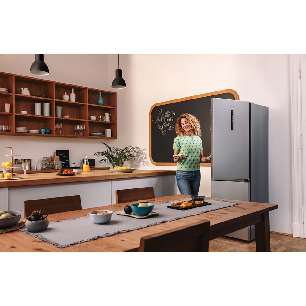 Combina frigorifica GORENJE NRK6202AXL4, No Frost Plus, 331 l, H 200 cm, Clasa E, inox