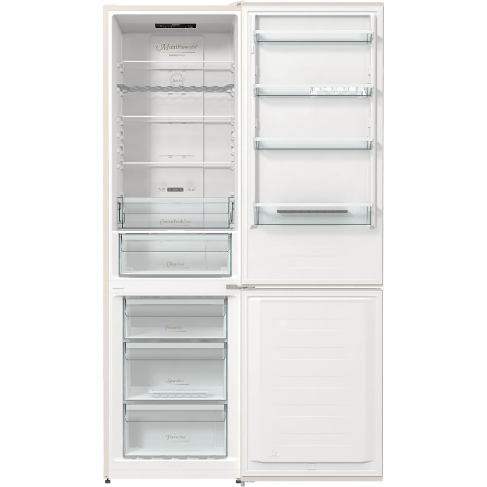 Combina frigorifica GORENJE NRK6202CLI, No Frost Plus, 331 l, H 200 cm, Clasa E, crem
