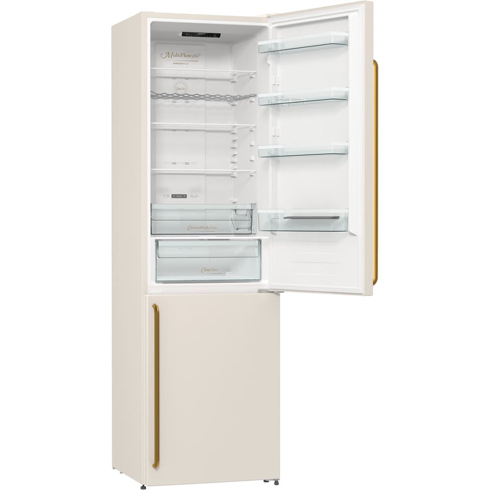 Combina frigorifica GORENJE NRK6202CLI, No Frost Plus, 331 l, H 200 cm, Clasa E, crem
