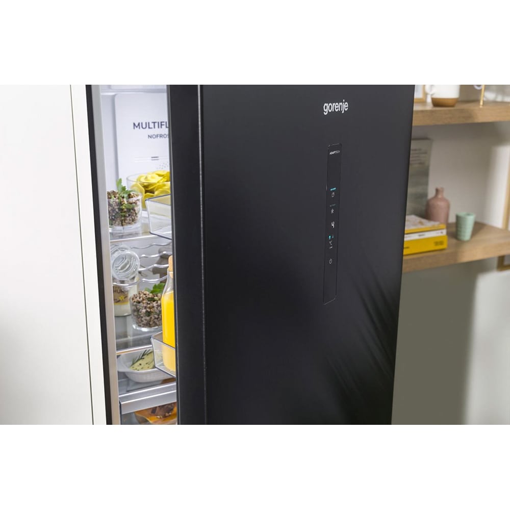Combina frigorifica GORENJE NRK620EABXL4, No Frost Plus, 331 l, H 200 cm, Clasa E, negru