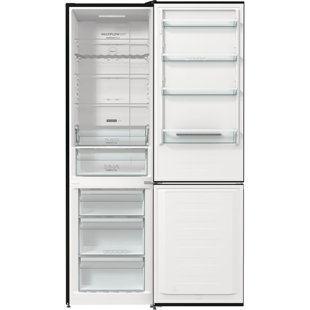 Combina frigorifica GORENJE NRK620EABXL4, No Frost Plus, 331 l, H 200 cm, Clasa E, negru