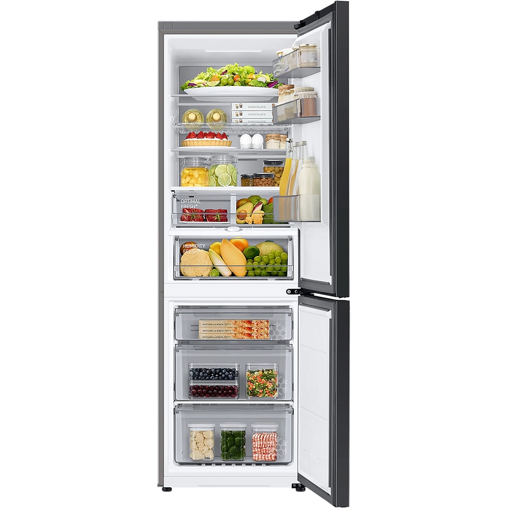 Combina frigorifica SAMSUNG RB34A7B5E22/EF, Bespoke, No Frost, 344 l, H 185.3 cm, Clasa E, All-Around Cooling, negru