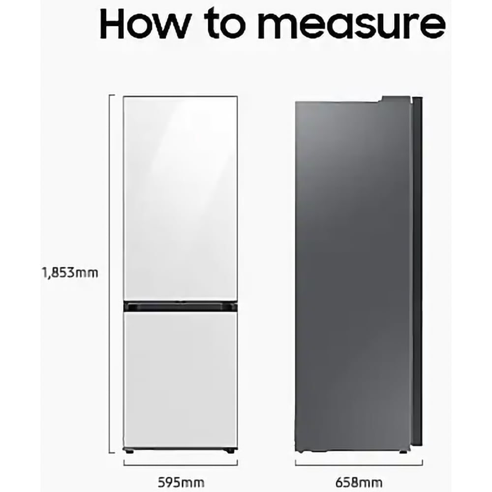 Combina frigorifica SAMSUNG RB34A7B5E22/EF, Bespoke, No Frost, 344 l, H 185.3 cm, Clasa E, All-Around Cooling, negru