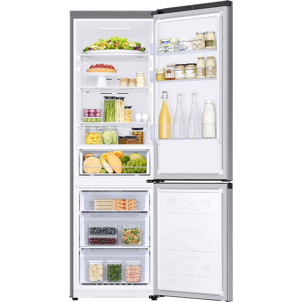 Combina frigorifica SAMSUNG RB36T600CSA/EF, No Frost, 365 l, H 193.5 cm, Clasa C, All-Around Cooling, inox