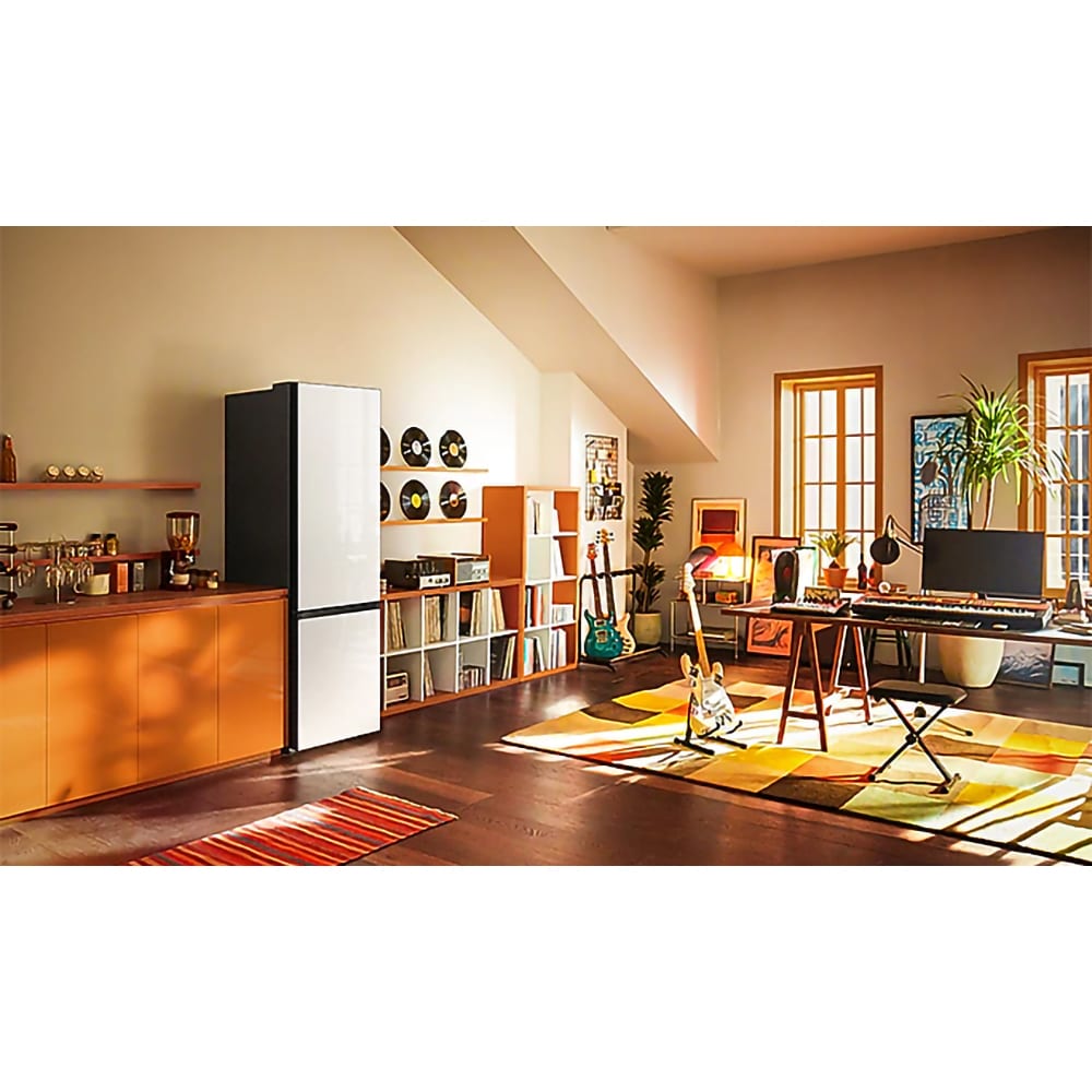 Combina frigorifica SAMSUNG RB38A6B1DCE/EF, Bespoke, No Frost, 390 l, H 203 cm, Clasa D, All-Around Cooling, bej