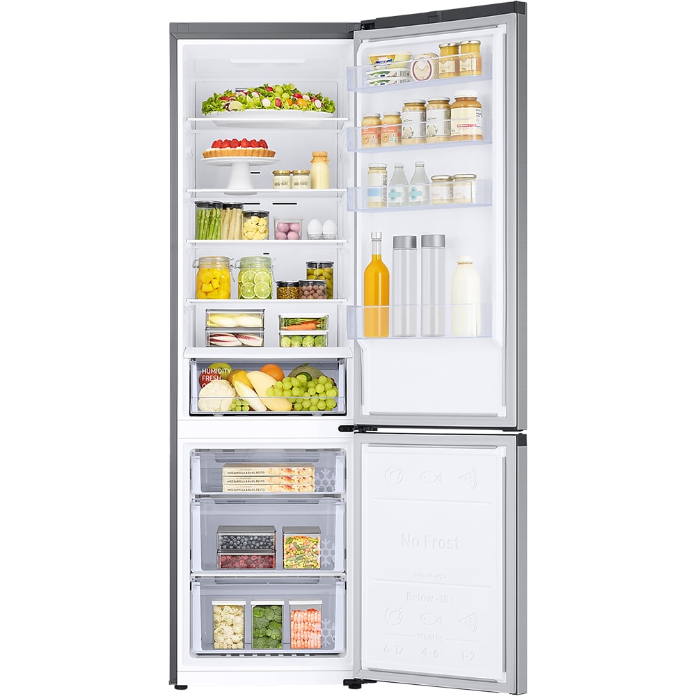 Combina frigorifica SAMSUNG RB38C600DSA/EF, No Frost, 390 l, H 203 cm, Clasa D, Wi-Fi, argintiu