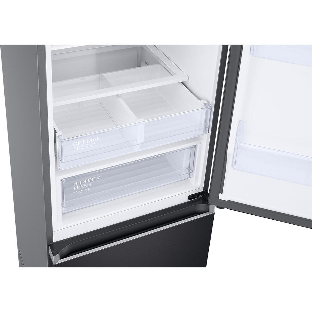 Combina frigorifica SAMSUNG RB38C607AB1/EF, No Frost, 387 l, H 203 cm, Clasa A, Twin Cooling Plus, dark inox