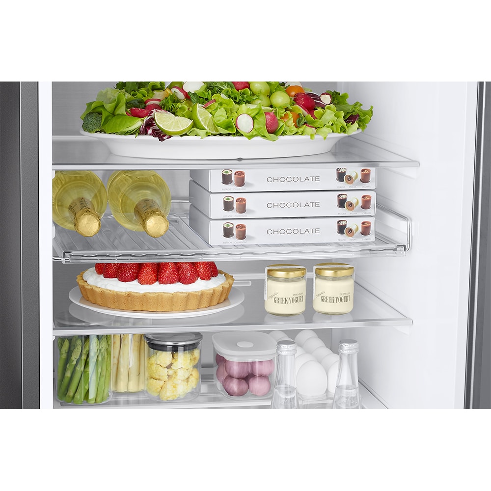 Combina frigorifica SAMSUNG RB38C7AGWS9/EF, No Frost, 387 l, H 203 cm, Clasa A, Wi-Fi, argintiu