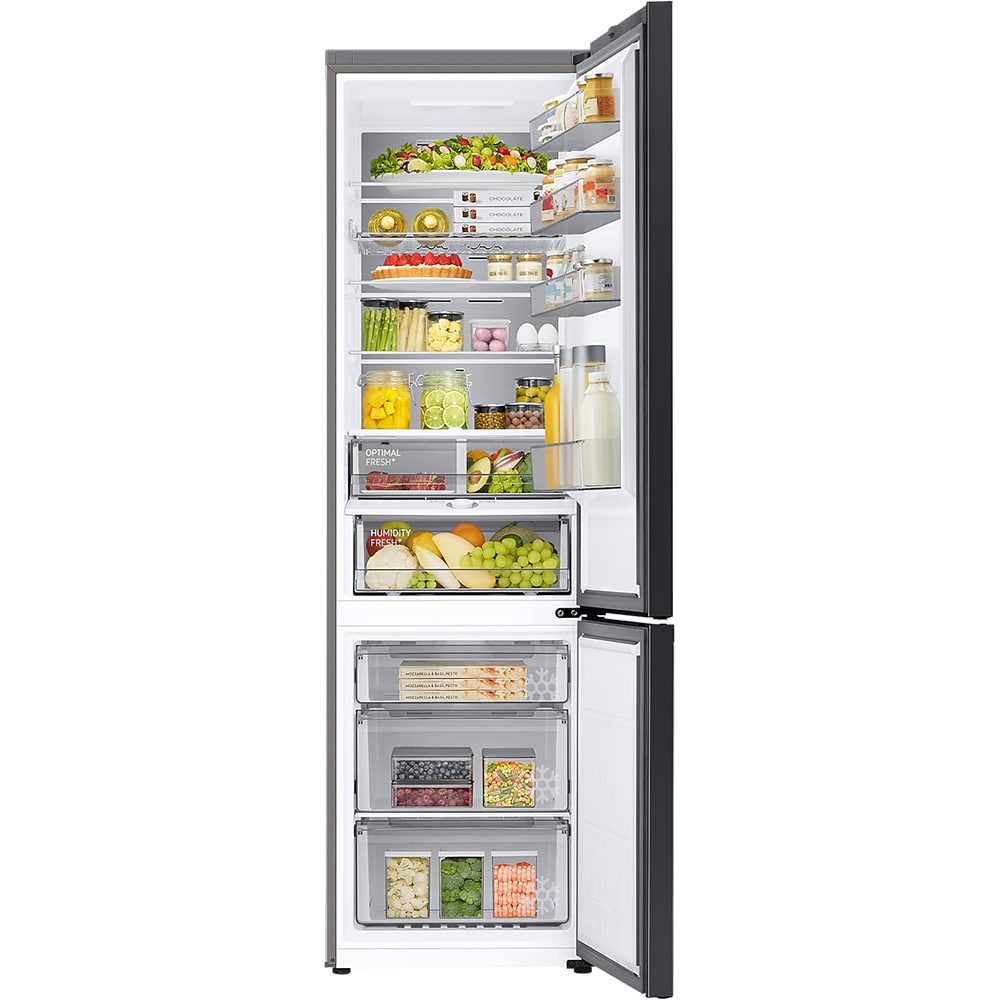 Combina frigorifica SAMSUNG RB38C7B5C12/EF Bespoke, No Frost, 390 l, H 203 cm, Clasa C, Sticla alba