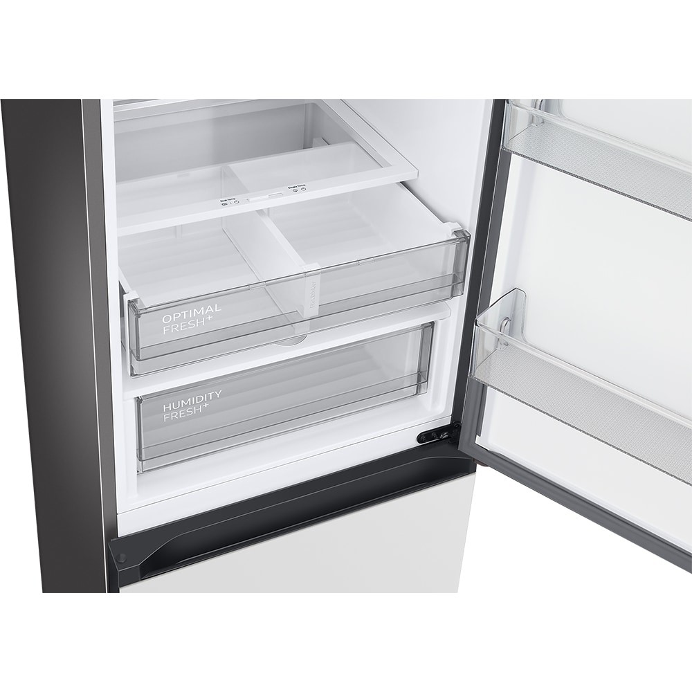 Combina frigorifica SAMSUNG RB38C7B5C12/EF Bespoke, No Frost, 390 l, H 203 cm, Clasa C, Sticla alba