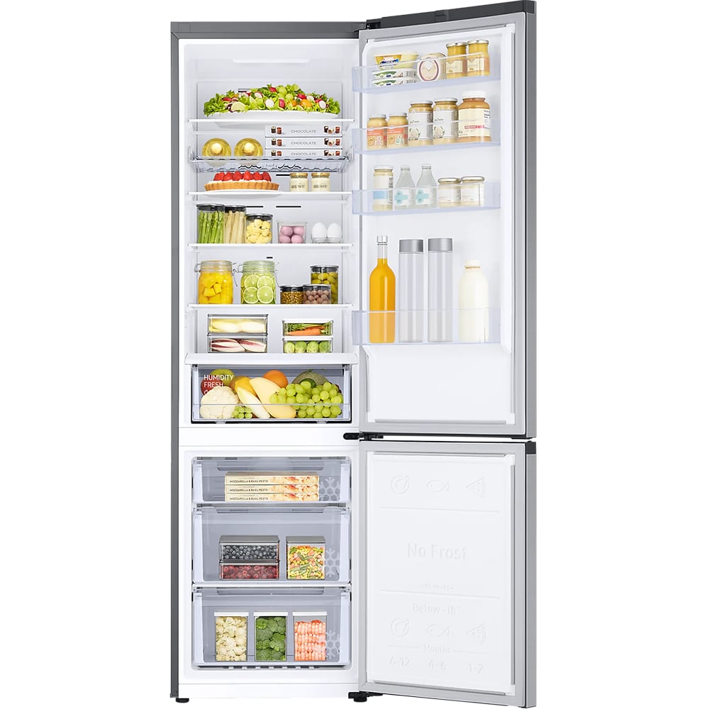 Combina frigorifica SAMSUNG RB38T602CSA/EF, No Frost, 390 l, H 203 cm, Clasa C, argintiu